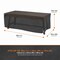 Modern Leisure Black Diamond Patio Ottoman/Coffee Table/Fire Pit Cover, Waterproof, 48in. Lx25in. Wx18in. H, Black 3088 - alternate 5